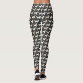 Leggings Motif de silhouettes de golden retriever (Dos)