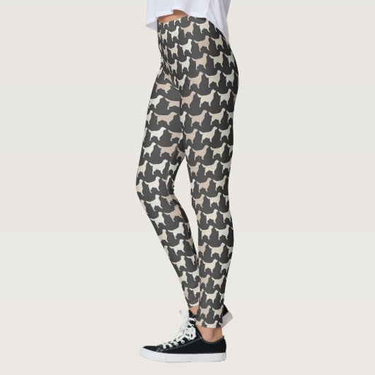 Leggings Motif de silhouettes de golden retriever (Gauche)