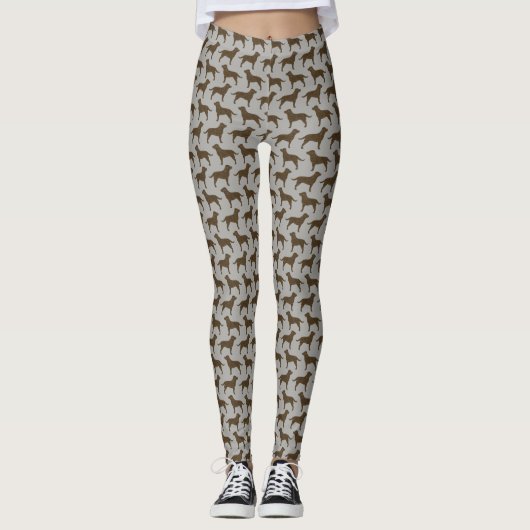 Leggings Motif de silhouettes de labrador retriever de (Devant)