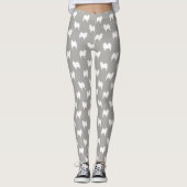 Leggings Motif de silhouettes de Samoyed (Devant)