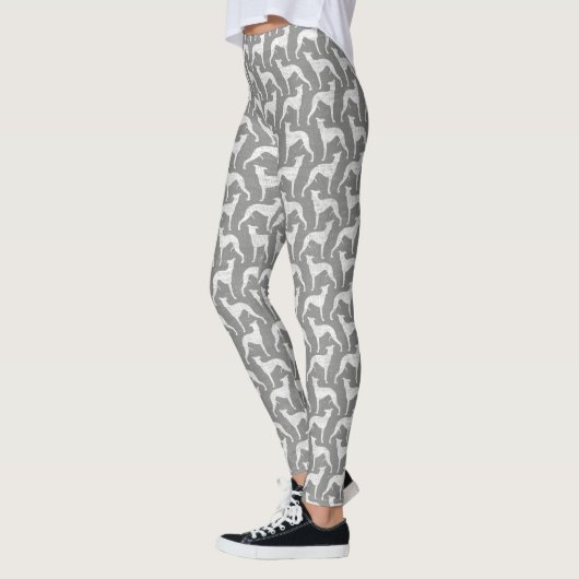 Leggings Motif de silhouettes de whippet (Gauche)