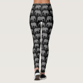 Leggings Motif de silhouettes d'éléphant africain (Dos)