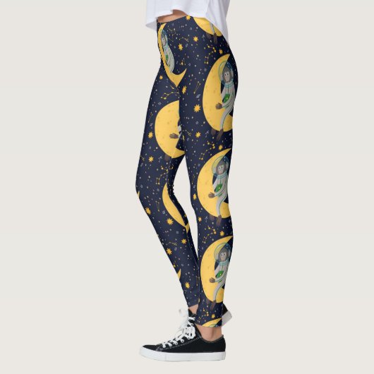 Leggings Motif de singe de l'espace (Gauche)