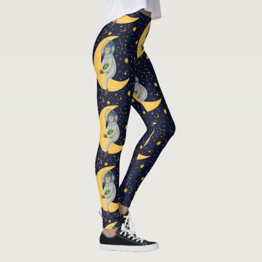 Leggings Motif de singe de l'espace (Droite)