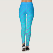 Leggings Motif de sirène en bleu et violet Aqua (Dos)