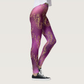Leggings Motif De Sirène Purple Et Or (Droite)