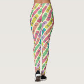 Leggings Motif de skateboard coloré (Dos)
