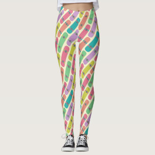Leggings Motif de skateboard coloré