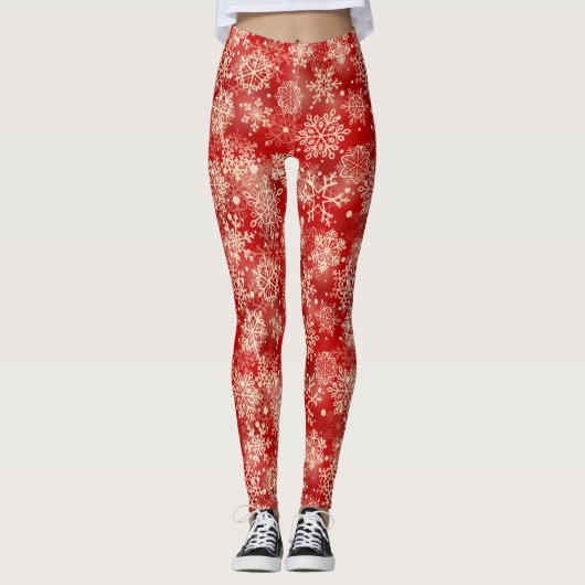 Leggings Motif de snowflakes (Devant)