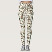 Leggings Motif de sourire de paresse (Devant)