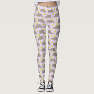 Leggings Motif de souris rose