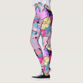 Leggings Motif de streetwear urbain graffiti  (Gauche)