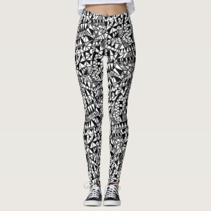 Leggings Motif de structure fou 060423