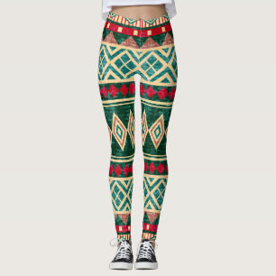 Leggings Motif de style africain géométrique Abstrait