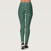 Leggings Motif de style Art déco en vert turquoise (Dos)