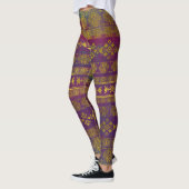 Leggings Motif de style de /Tribal de Mexicain - or sur (Gauche)