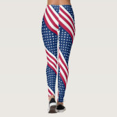 Leggings Motif de style du drapeau américain (Dos)