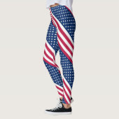 Leggings Motif de style du drapeau américain (Gauche)