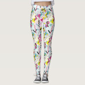 Leggings Motif de style postmoderne Memphis (Devant)