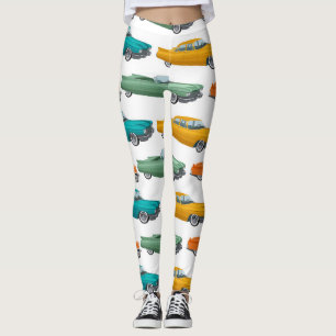 Leggings Motif de style Retro Car Fifties