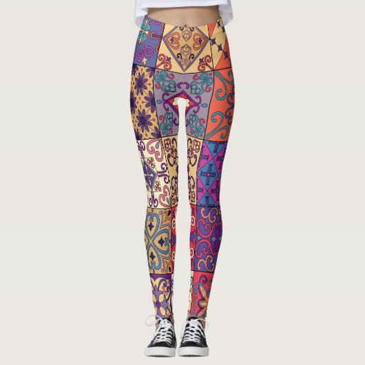 Leggings Motif de style Talavera (Devant)