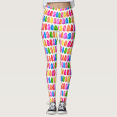 Leggings Motif de sucette glacée colorée (Devant)