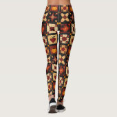 Leggings Motif de surface composée en Patchwork Automne Rus (Dos)