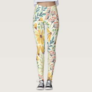 Leggings Motif de surface florale - Papier peint Abstrait é