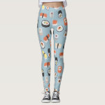 Leggings Motif de sushi<br><div class="desc">Cute sushi, nigiri et maki roll motif pour les amateurs de nourriture japonaise. Yummy !</div>