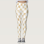 Leggings Motif de tableau de bord blanc moderne (Devant)