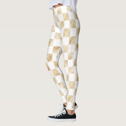 Leggings Motif de tableau de bord blanc moderne (Gauche)