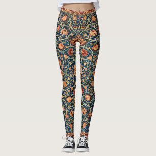 Leggings Motif de tapis magique Oriental en bleu et rouge