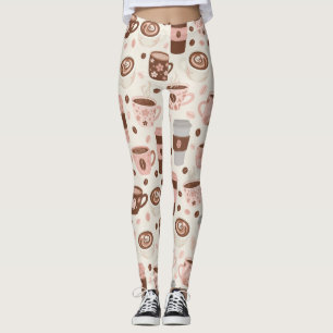 Leggings Motif de tasse de café cosy (10)