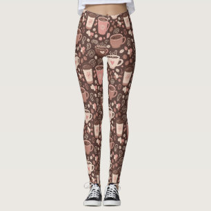 Leggings Motif de tasse de café cosy (2)
