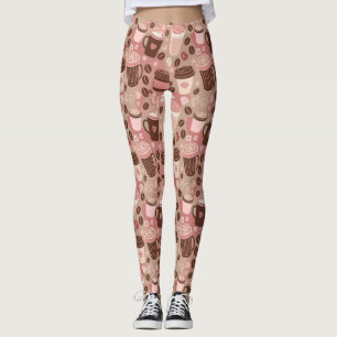 Leggings Motif de tasse de café cosy (5)