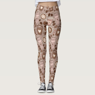 Leggings Motif de tasse de café cosy (6)