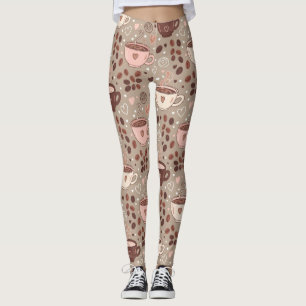 Leggings Motif de tasse de café cosy (8)