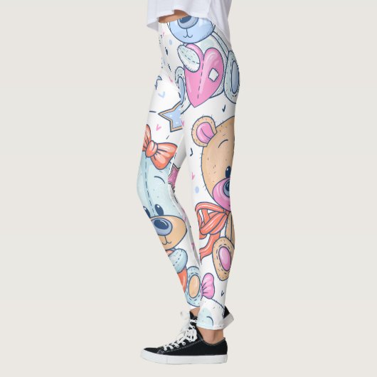 Leggings Motif de Teddy bear (Gauche)