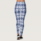 Leggings Motif de teinture bleu foncé (Dos)
