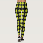 Leggings Motif De Tennis Jaune Et Noir, (Dos)