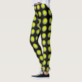 Leggings Motif De Tennis Jaune Et Noir, (Gauche)