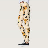 Leggings Motif de Têtes de léopard (Gauche)