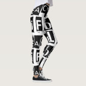 Leggings Motif de texte Black and White Beach Life (Droite)
