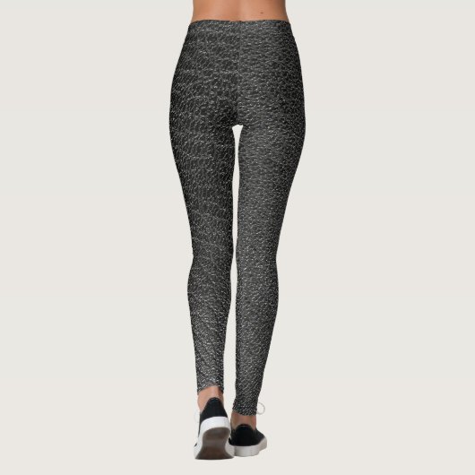 Leggings motif de texture cuir (Dos)