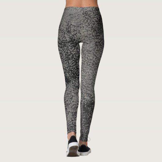 Leggings motif de texture cuir (Dos)