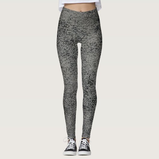Leggings motif de texture de cuir (Devant)