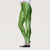 Leggings Motif de texture de peau de pastèque (Gauche)