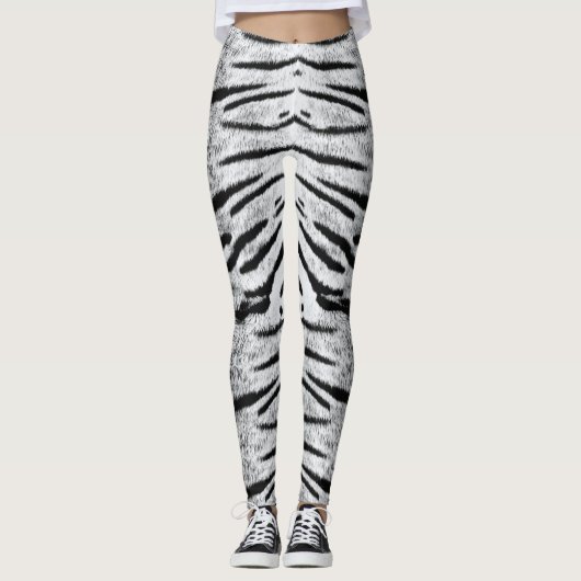 Leggings Motif de tigre blanc (Devant)