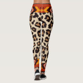Leggings Motif de tigre Mix Beige Capri (Dos)