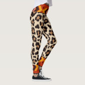 Leggings Motif de tigre Mix Beige Capri (Droite)